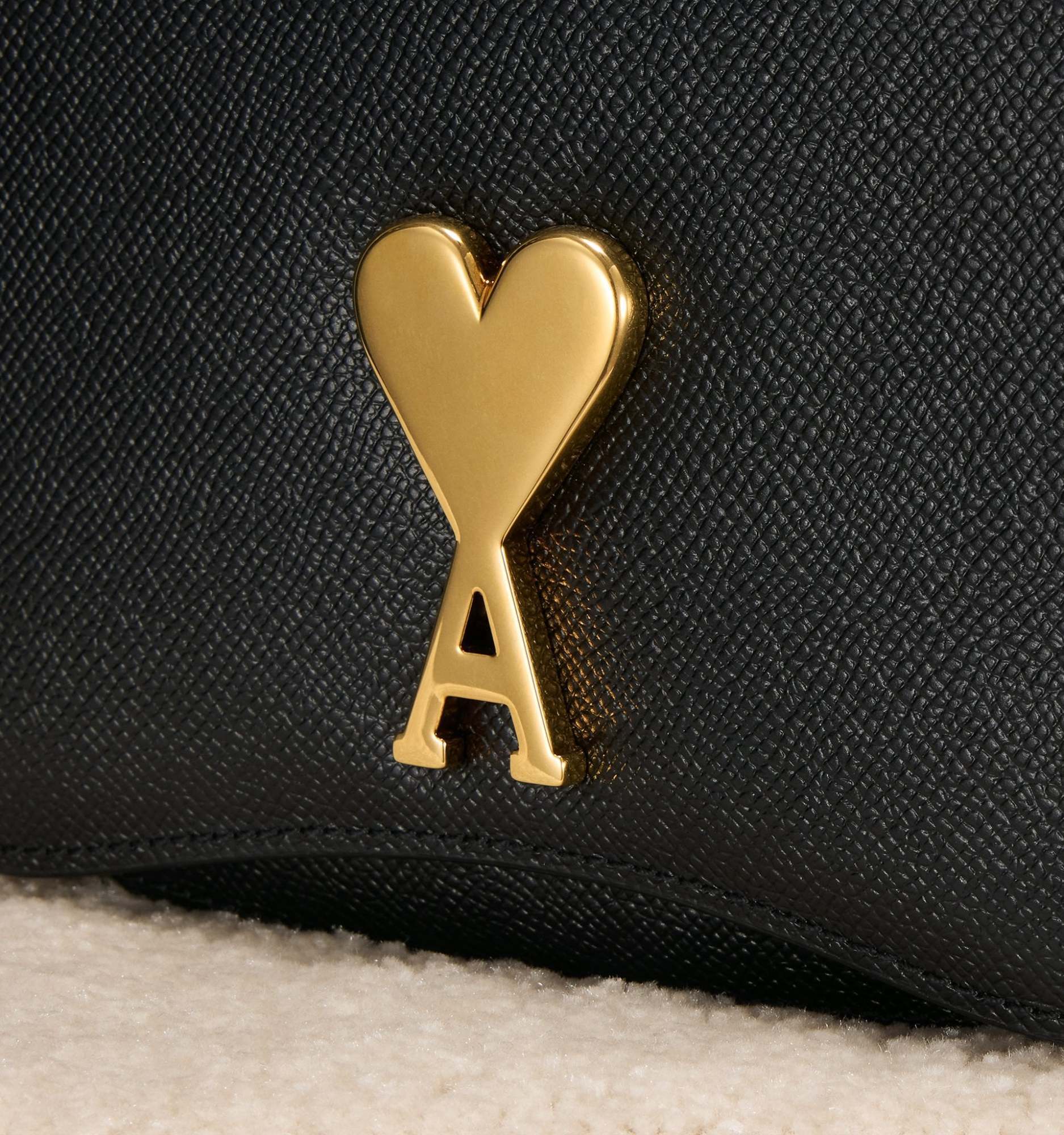Shop Ami Alexandre Mattiussi Ami Paris Ami De Coeur Logo Plaque Mini Tote Bag In Black