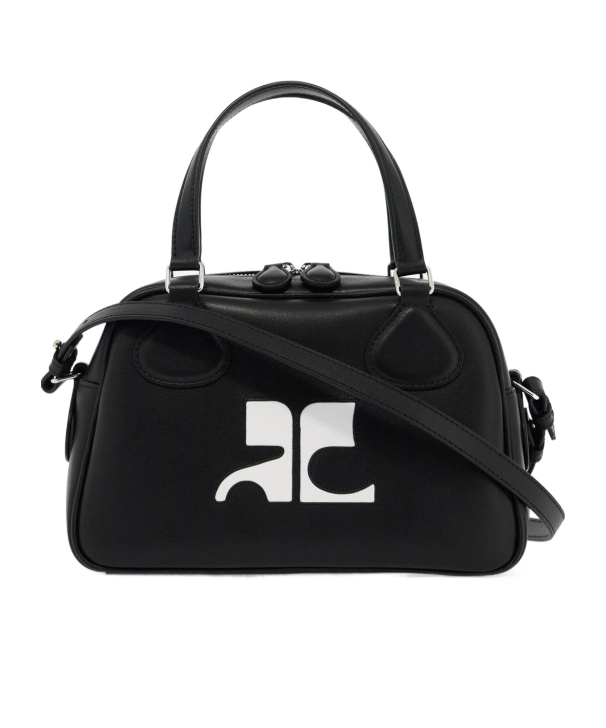 Courrèges Re-edition Naplackbag In Black