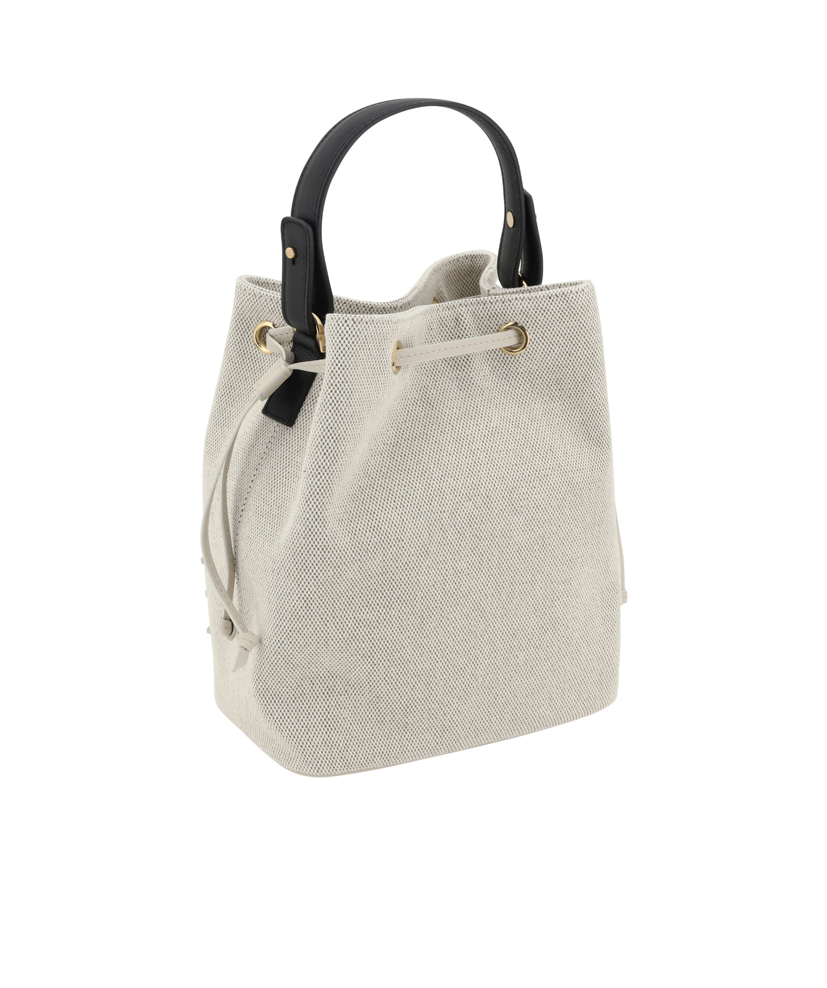 Versace Medusa-plaque Drawstring Bucket Bag In Nude