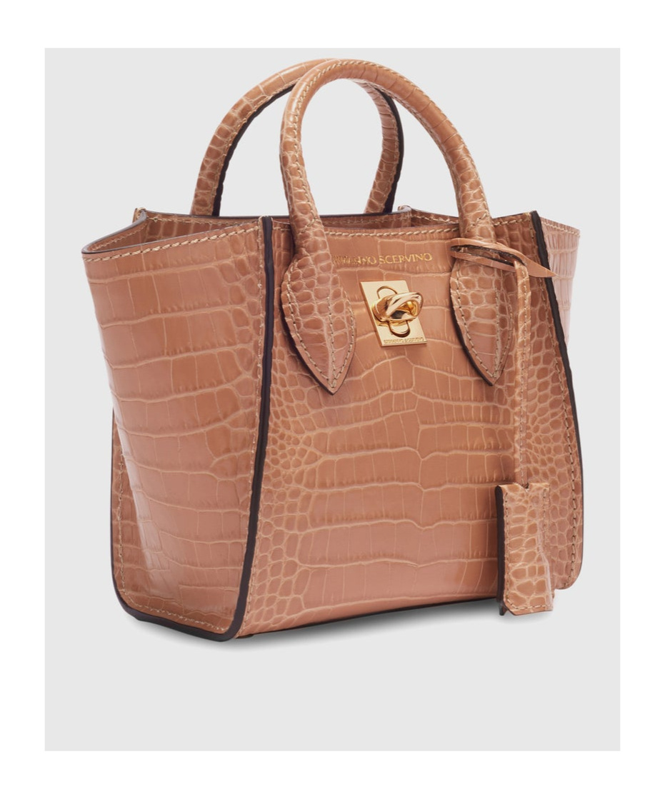 Ermanno Scervino Double Handle Shoulder Bag In Brown