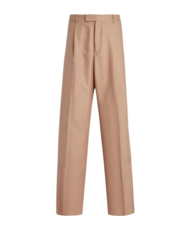 Dior Creased Detail Casual Pants In Nude