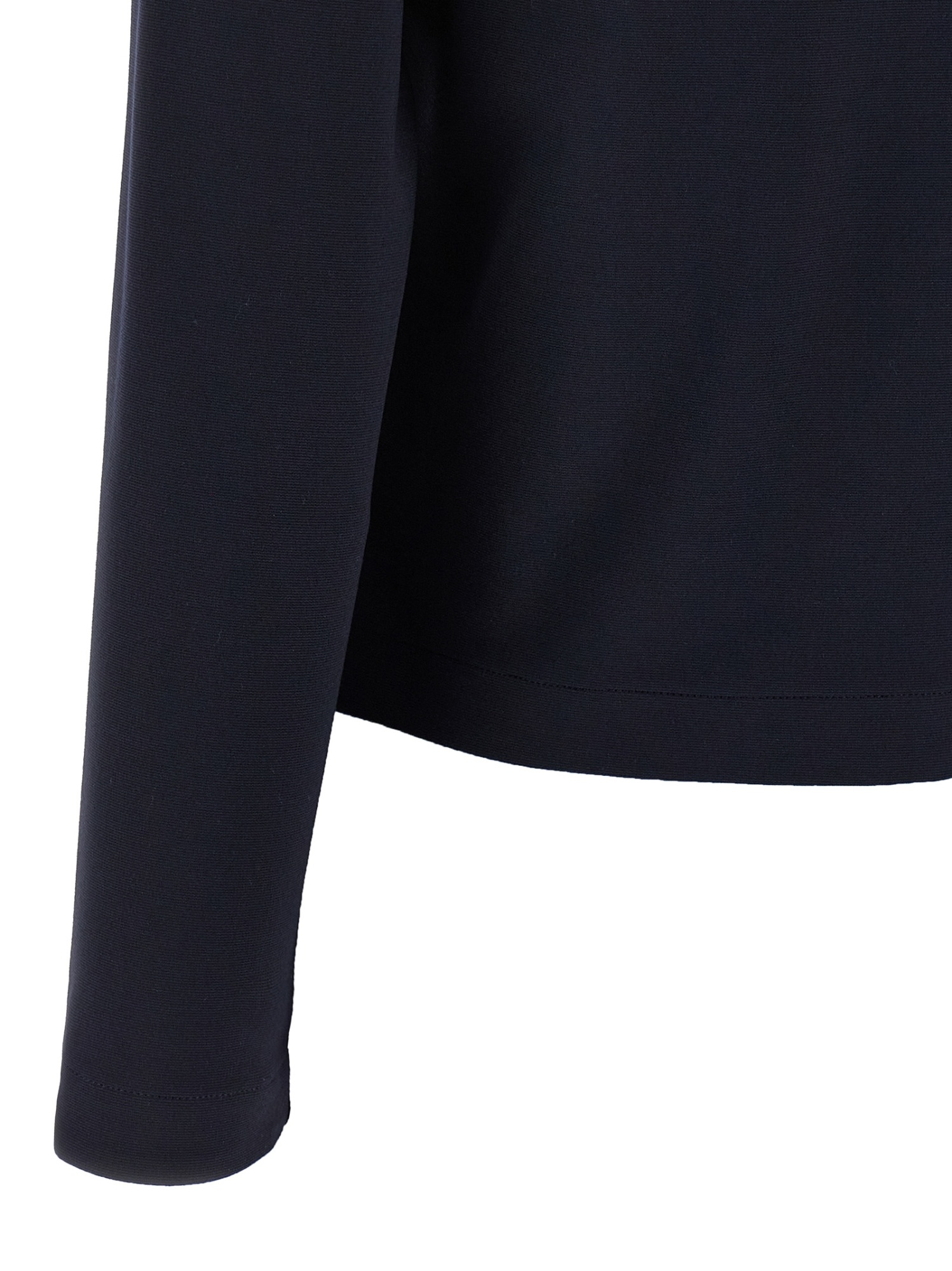 Thom Browne Cropped Black Cardigan With Button Anchor Motifs In Blue