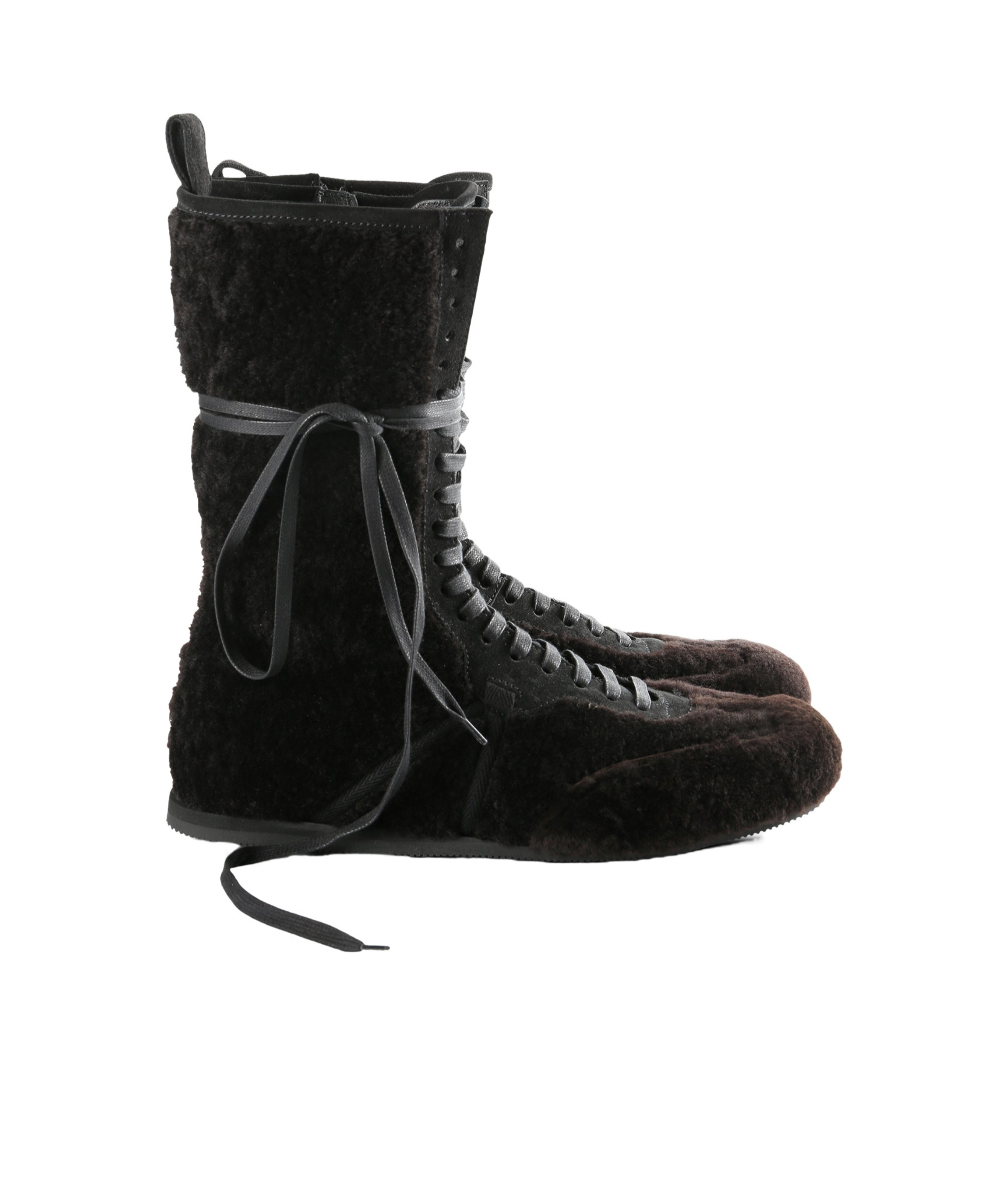 Ann Demeulemeester Fides Soft High-top Boxing Sneakers In Black