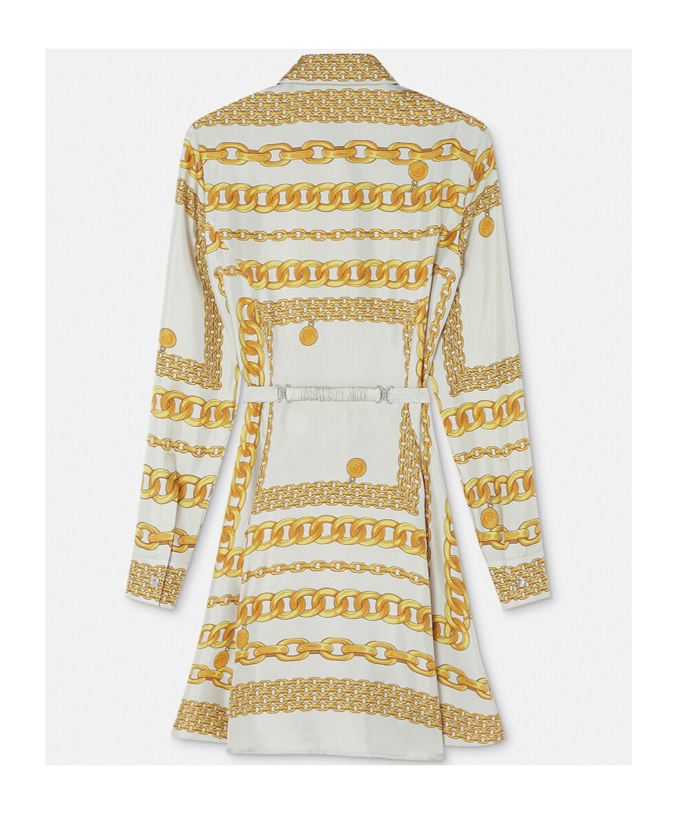 【関税&送料込】Versace Printed Crepe Shirt Dress 90_1018933-