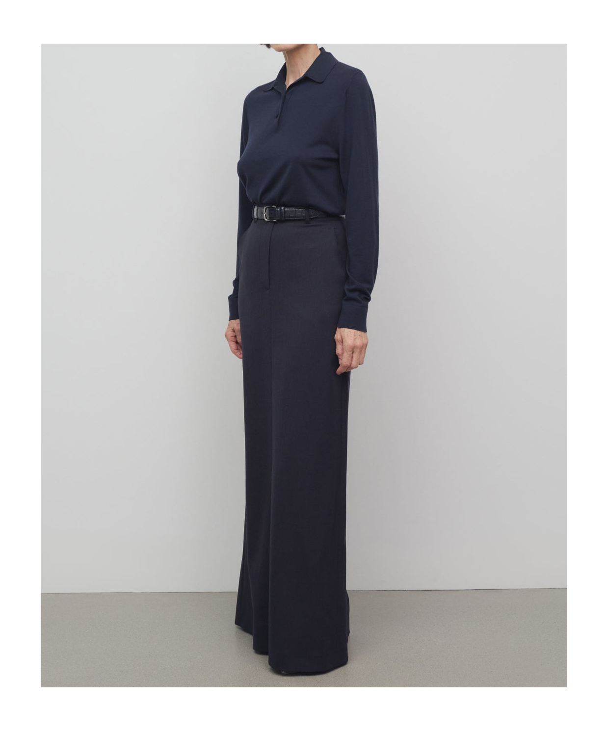 The Row A-line Wool Skirt In Black