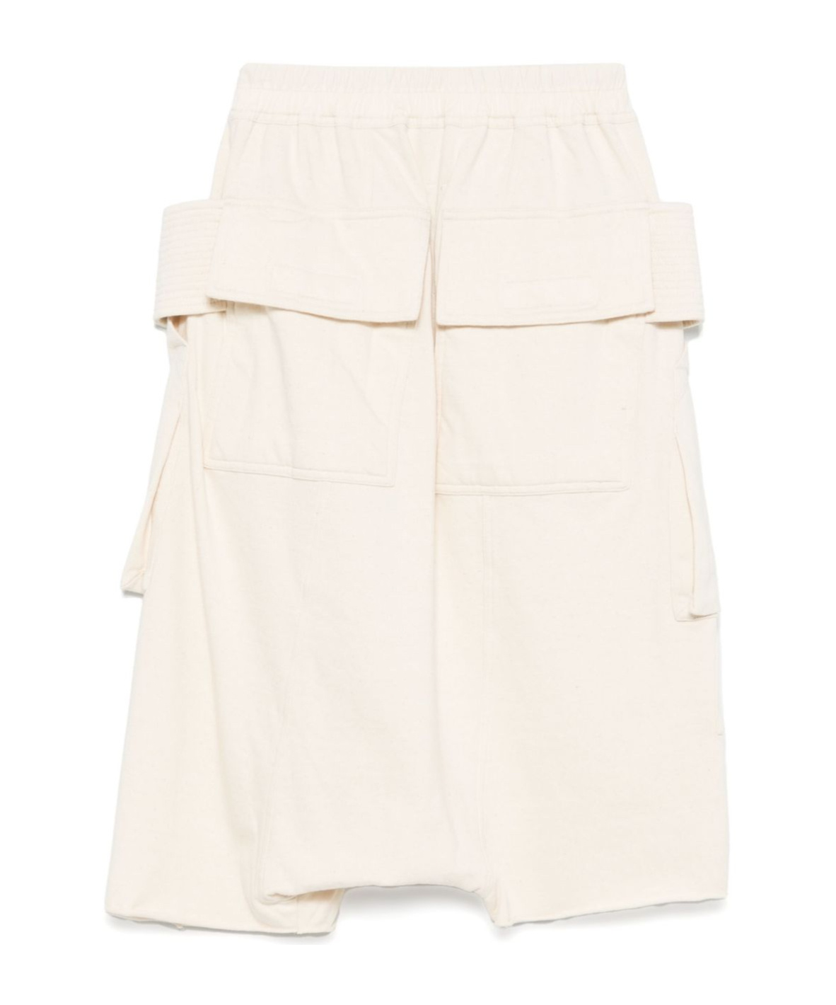 Rick Owens Drkshdw Creatch Cargo Shorts In White