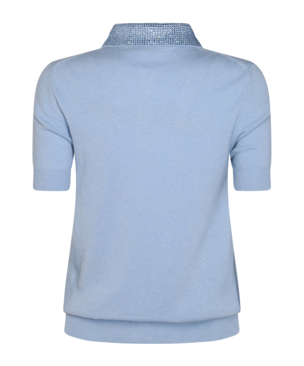 Blumarine Short-sleeved Polo Shirt In Blue