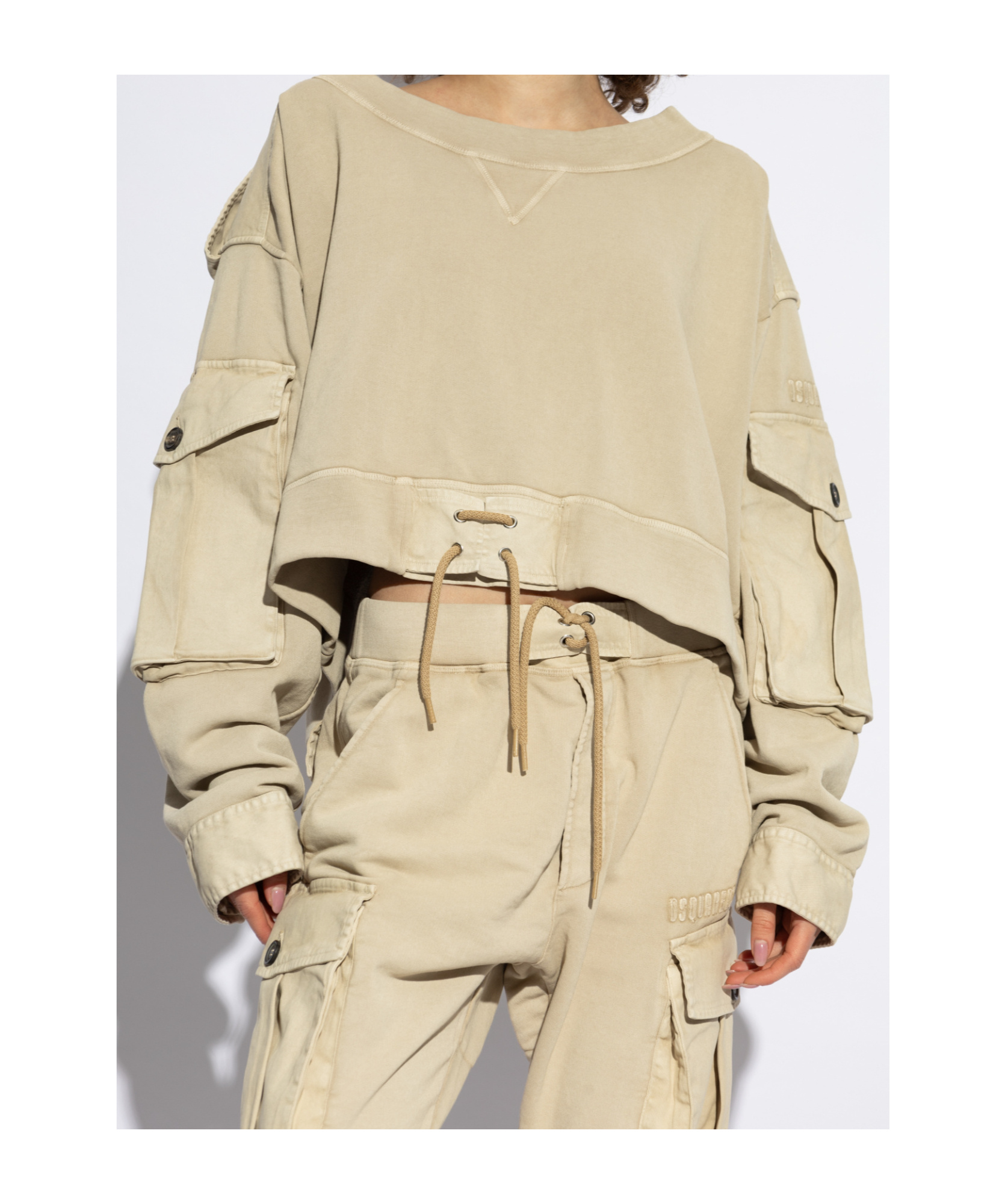 Dsquared2 Long-sleeved Sweater In Nude