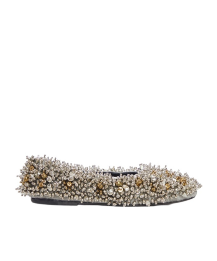 Dries Van Noten Embellished Flats In Brown