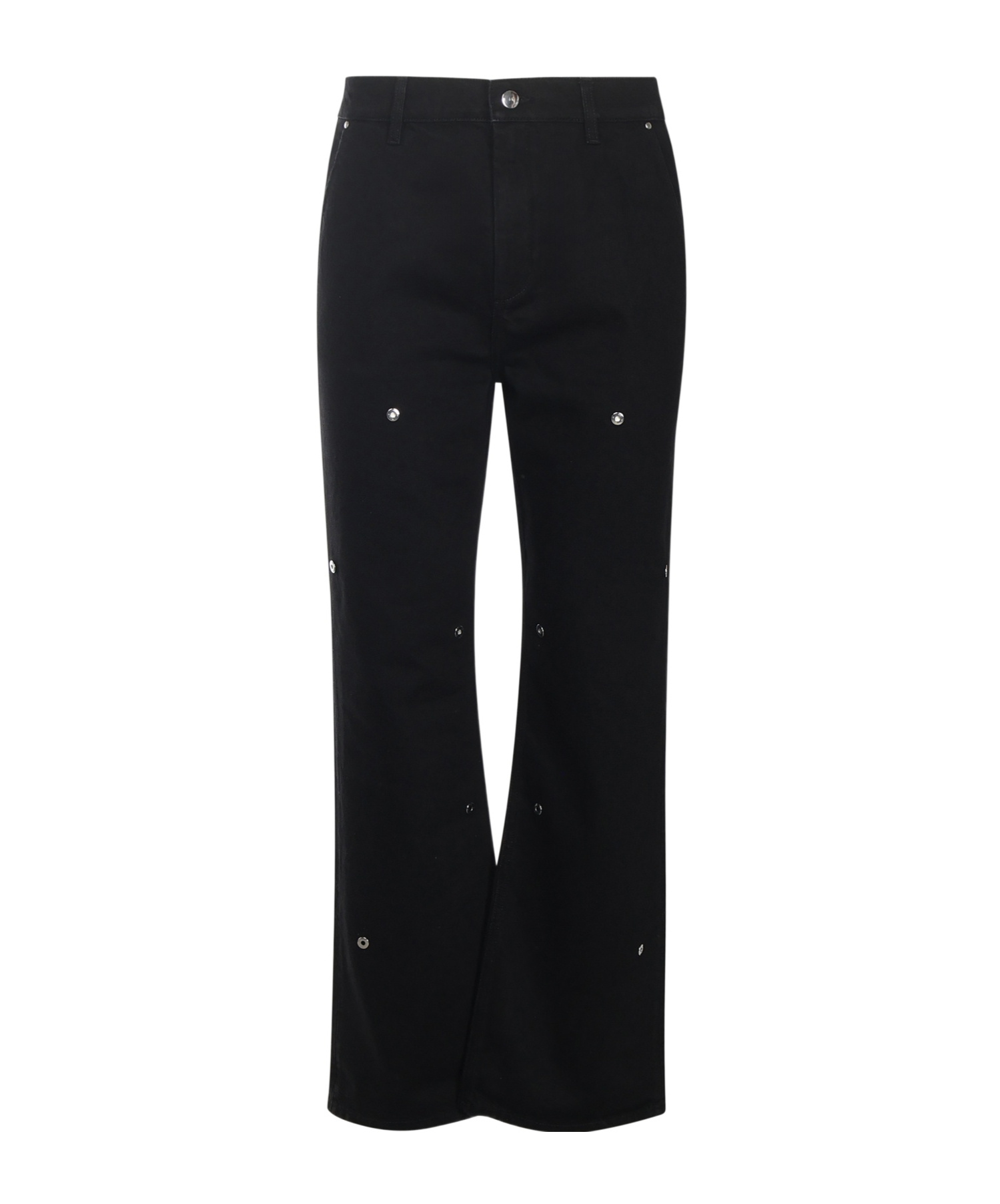Heliot Emil Eyelets Detailed Denim Jeans In Black