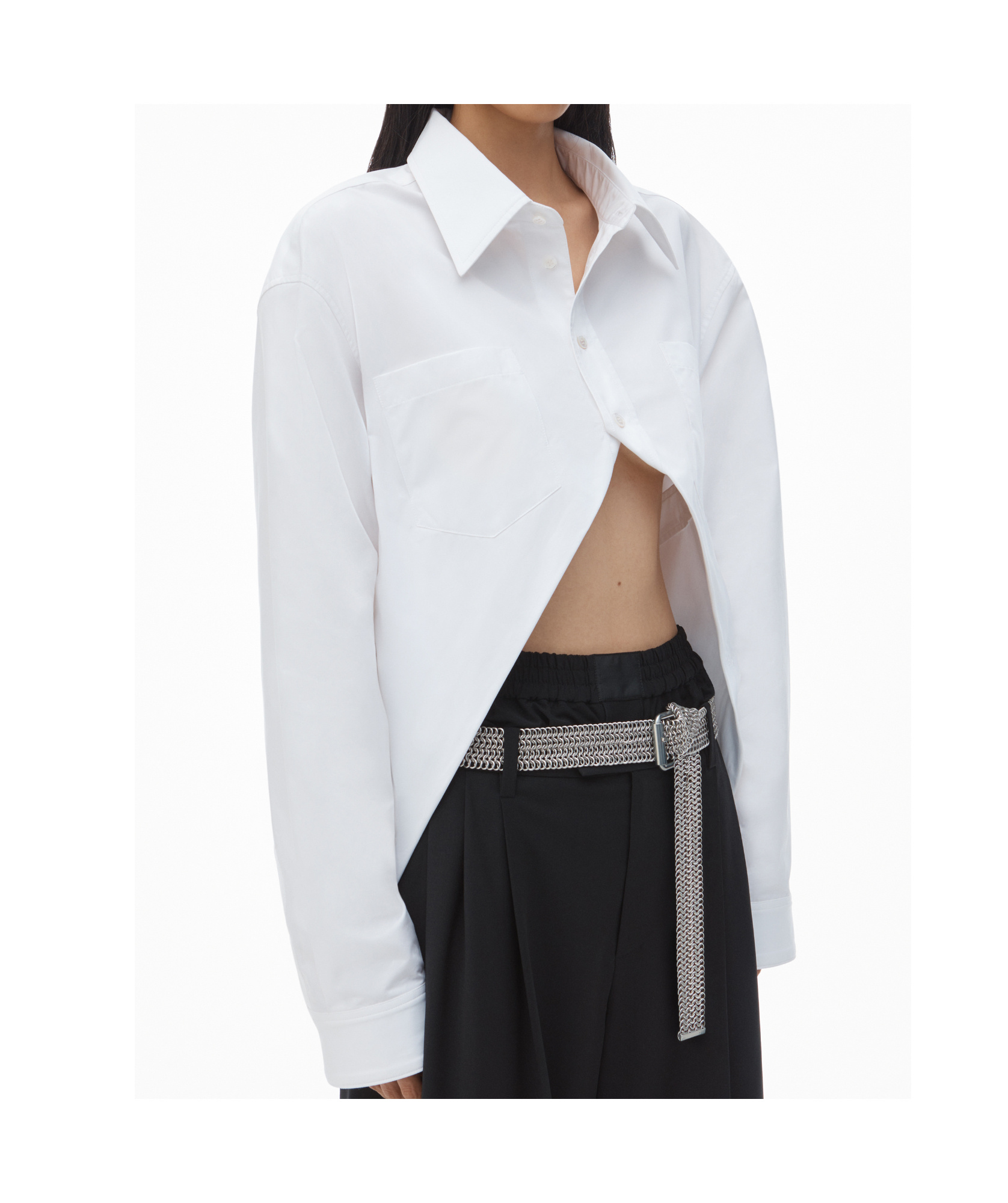 Alexander Wang Shirt With Slit Front In White