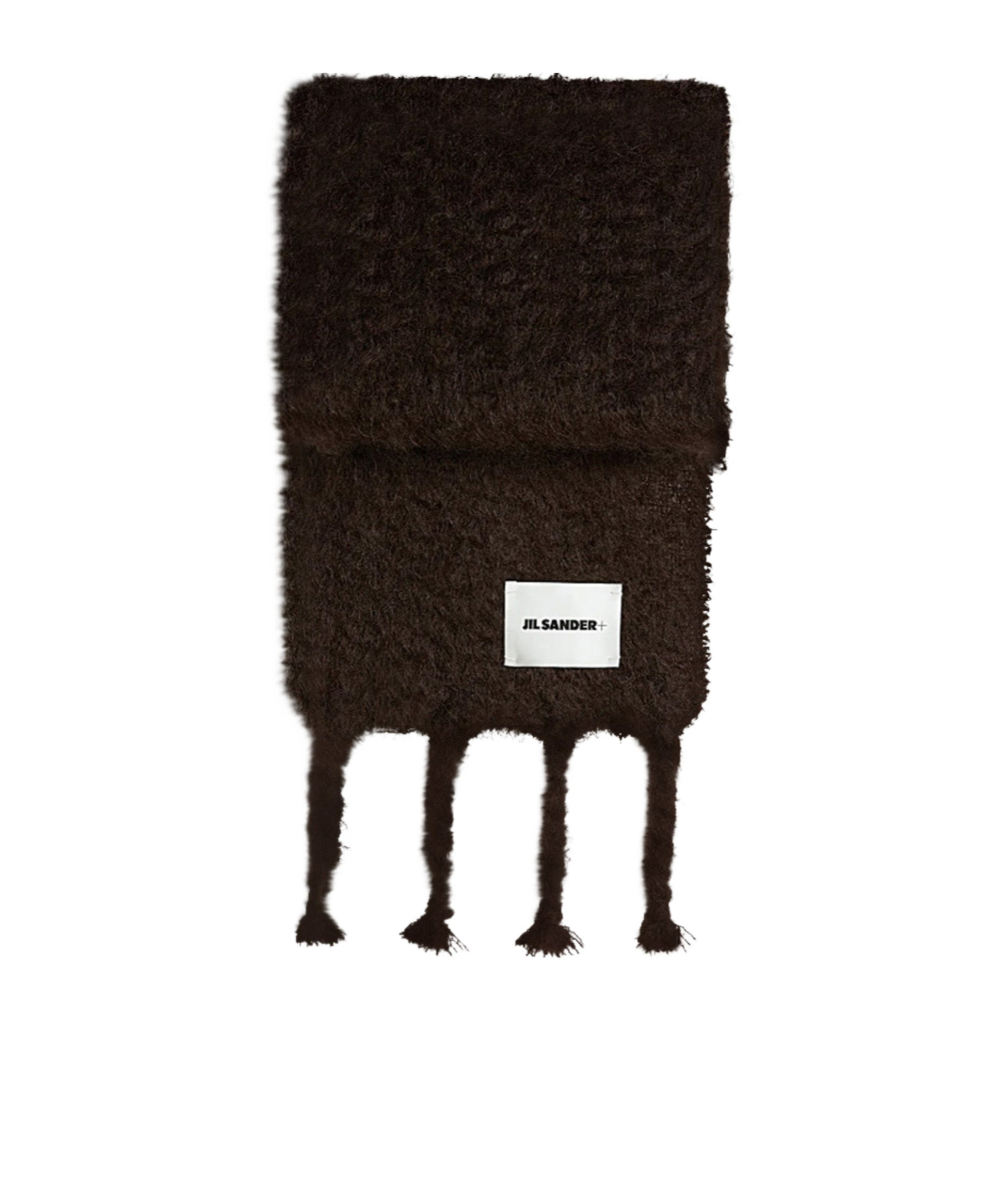 Jil Sander Luxurious Soft Fringed Scarf Accessory In Black