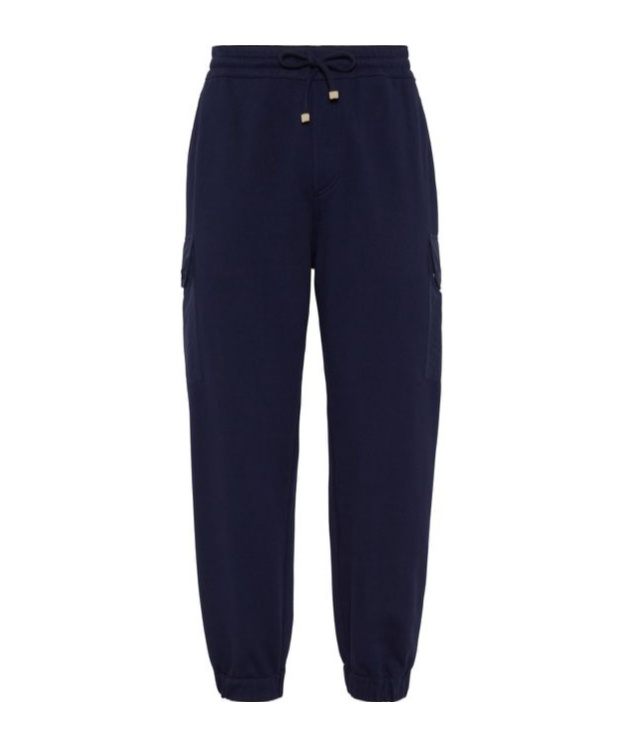 Brunello Cucinelli Straight-leg Cotton-blend Track Pants In Black