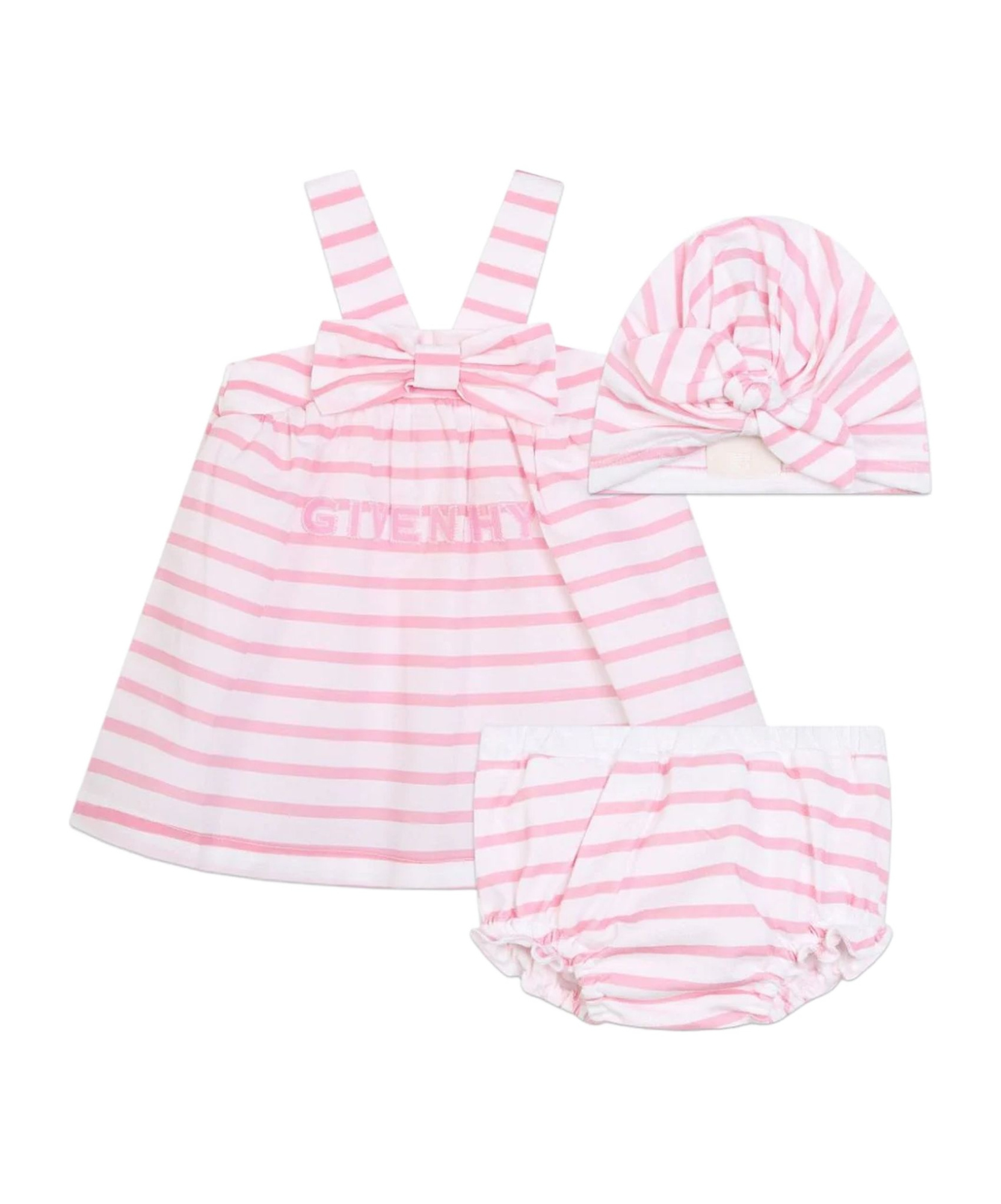Givenchy Logo-embroidered Dress Set In Pink