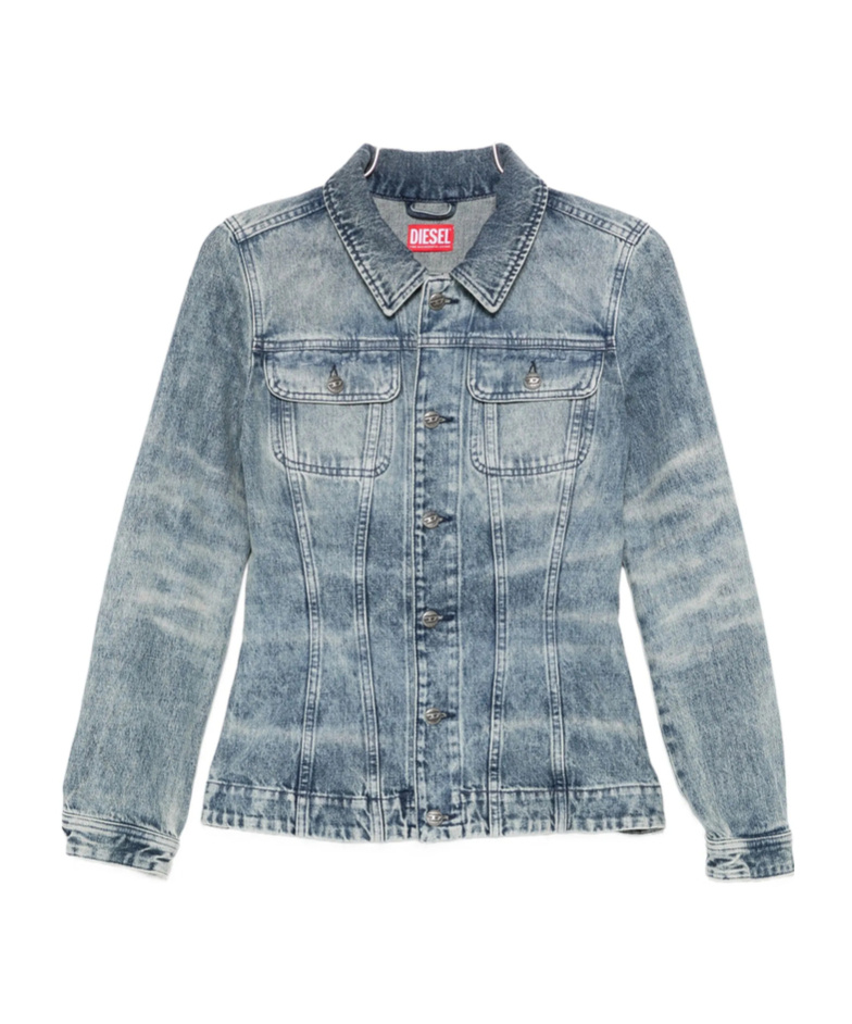 Diesel Tailored Blazer Featuring Chest Pockets And Long Sleeves In Blue