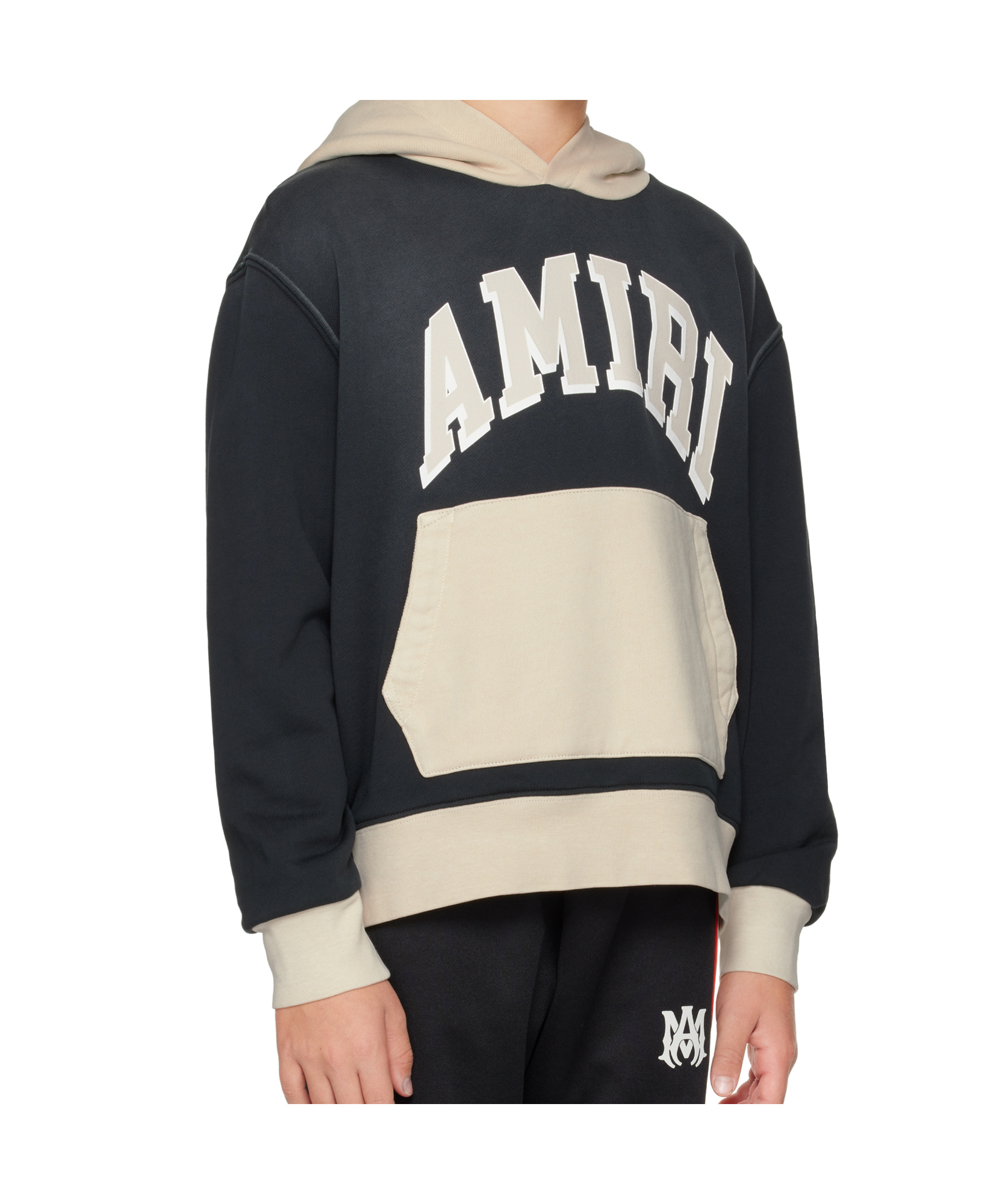 Amiri Boy's Logo-print Collegiate Inspired Hoodie In Black