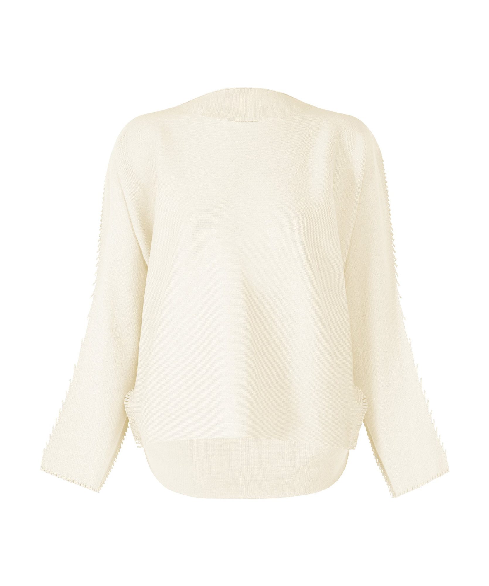 Issey Miyake Round-collar And Long-sleeved Blouse In White