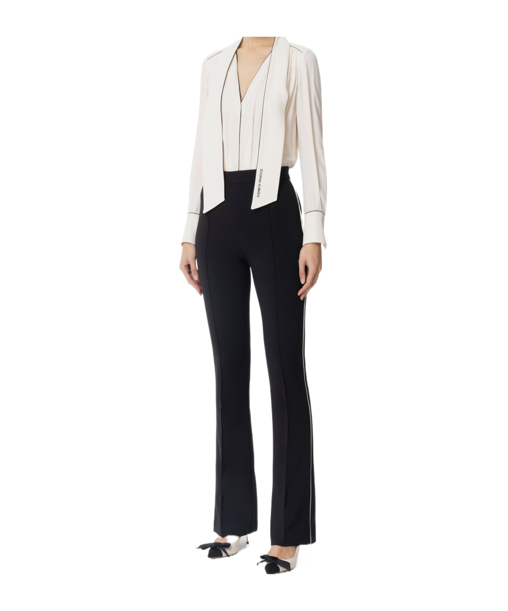 Elisabetta Franchi V-neck Jumpsuit In Black