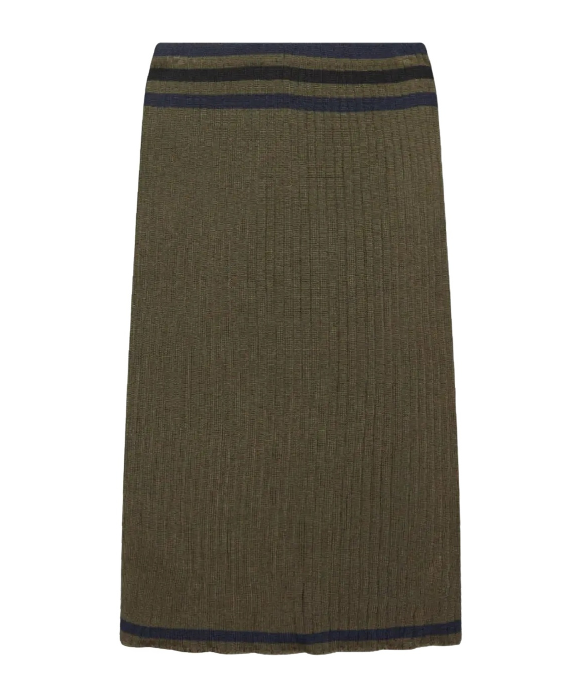 Prada Elastic Waist Skirt In Green
