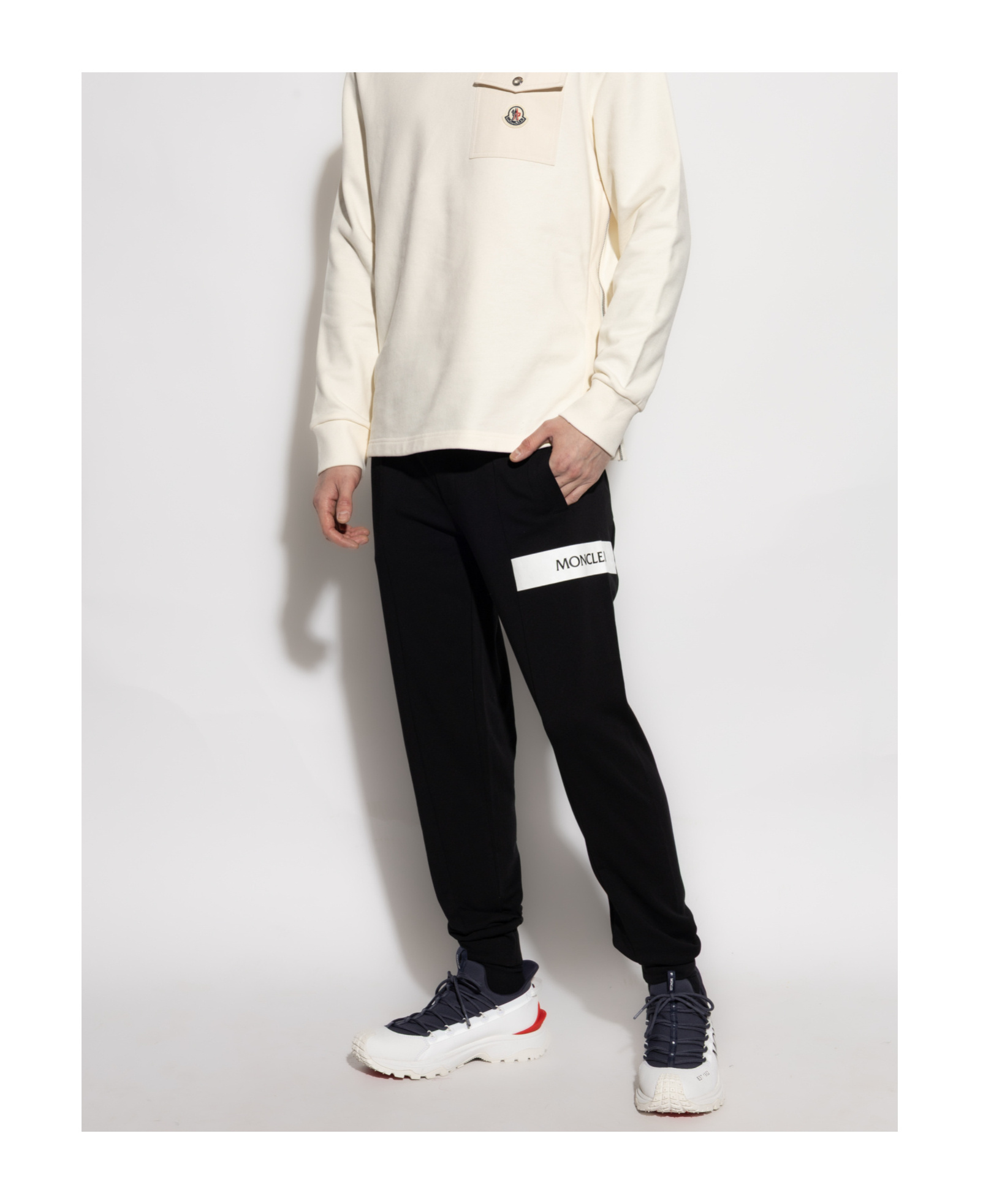 Moncler Drawstring Sweatpants In Black