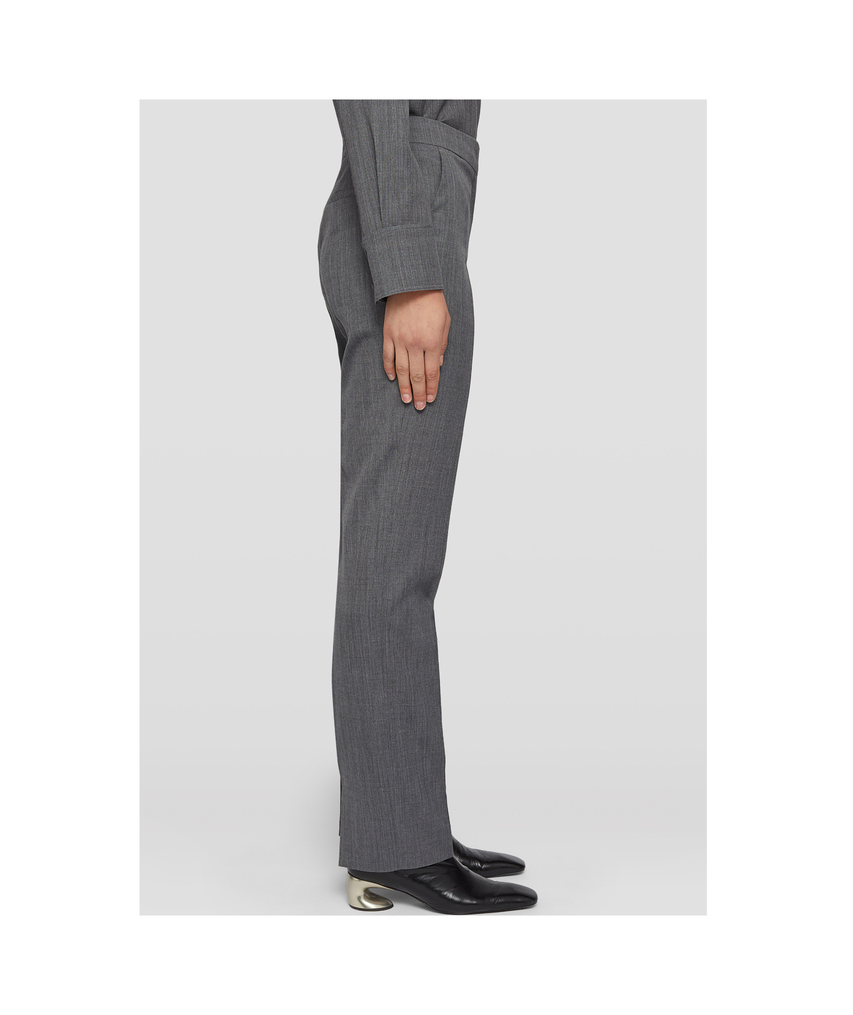 Jil Sander Gray Wool Trousers In Gray
