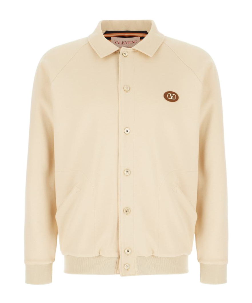 Valentino Jersey Felpa Vlogo Signature Cotton Piguet Sweatshirt In Nude