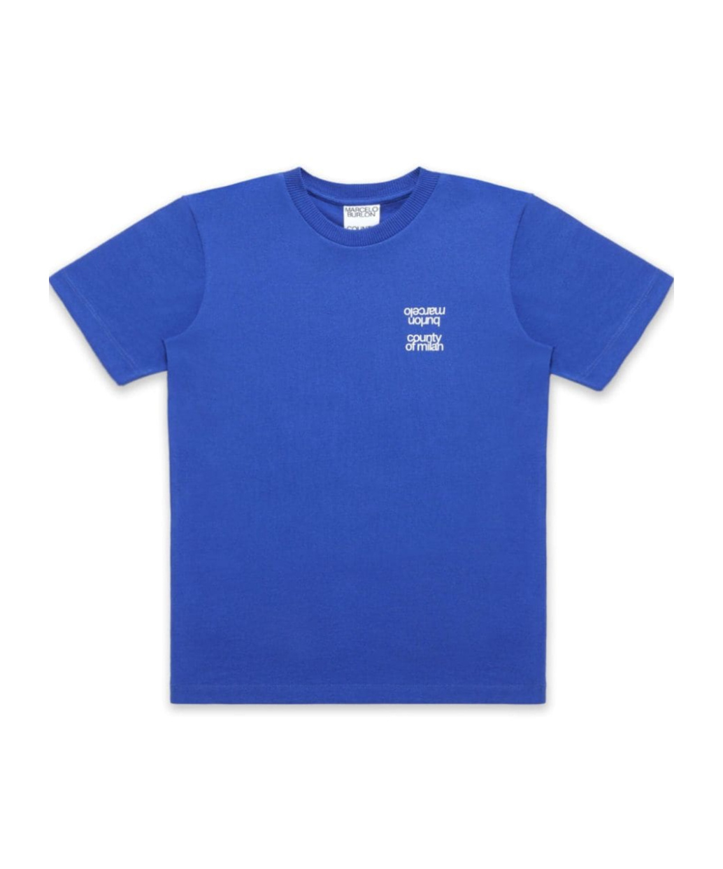 Marcelo Burlon County Of Milan Mbcm Panther Regular T-shirt Blue White In Blue