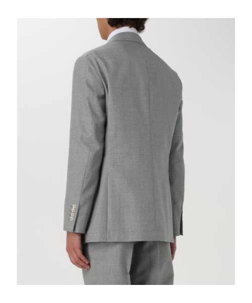 Brunello Cucinelli Long Sleeved Suit Jacket In Gray