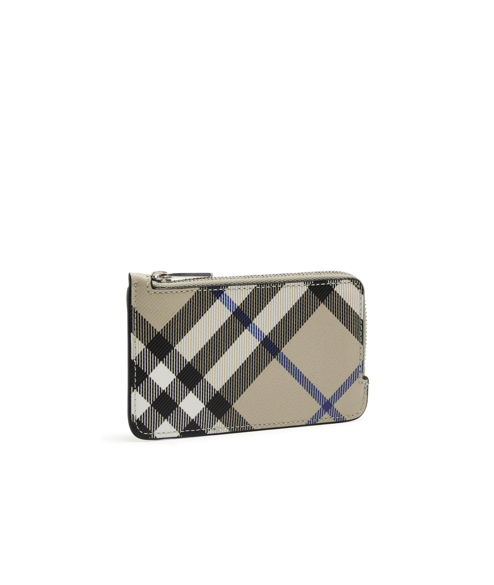 Burberry Check Double-compartment Wallet In Green