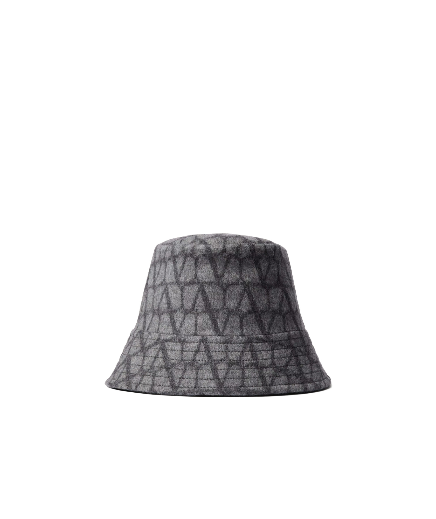 Valentino Double-sided Bucket Print Hat In Black