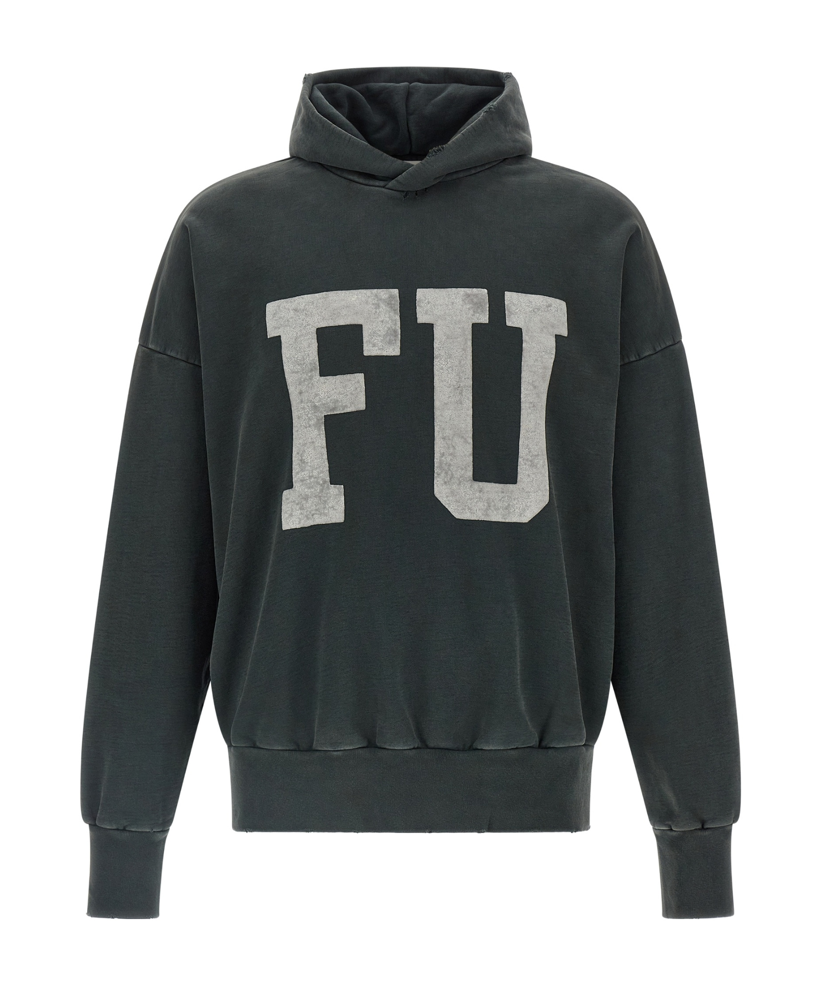 Fear Of God Qualified Printed Cotton-jersey Hoodie In Black