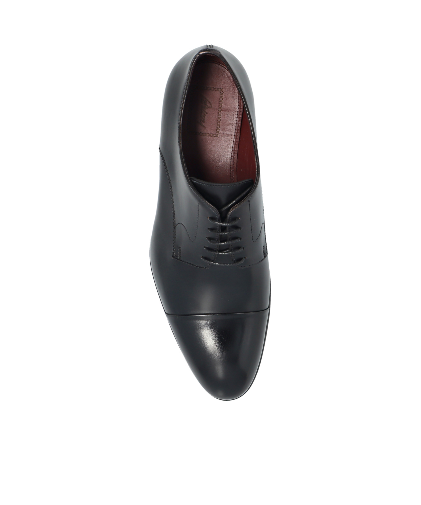Brioni Leather Oxford Shoes In Black