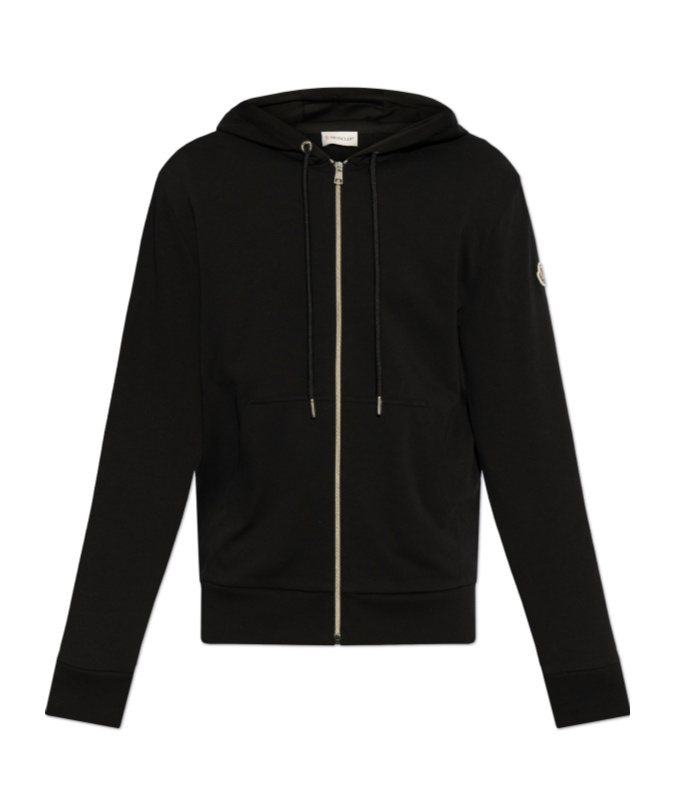 Moncler Long-sleeved Sweater In Black