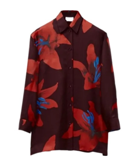 Alexander Mcqueen Printed Shirt In Brown