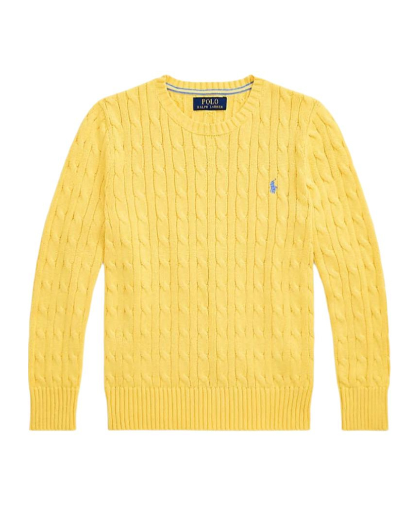 Polo Ralph Lauren Cable-knit Cotton Jumper In Yellow