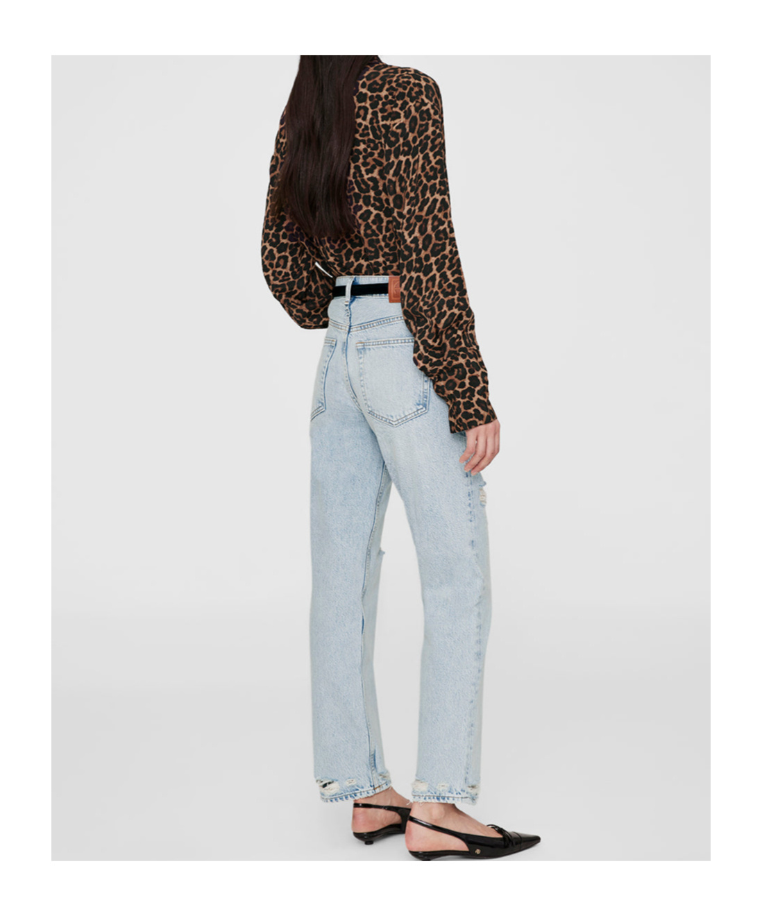 Shop Anine Bing Leopard-print Shirt In Black