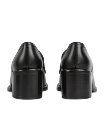 Gucci Women's Heeled Loafer With Horsebit In Black