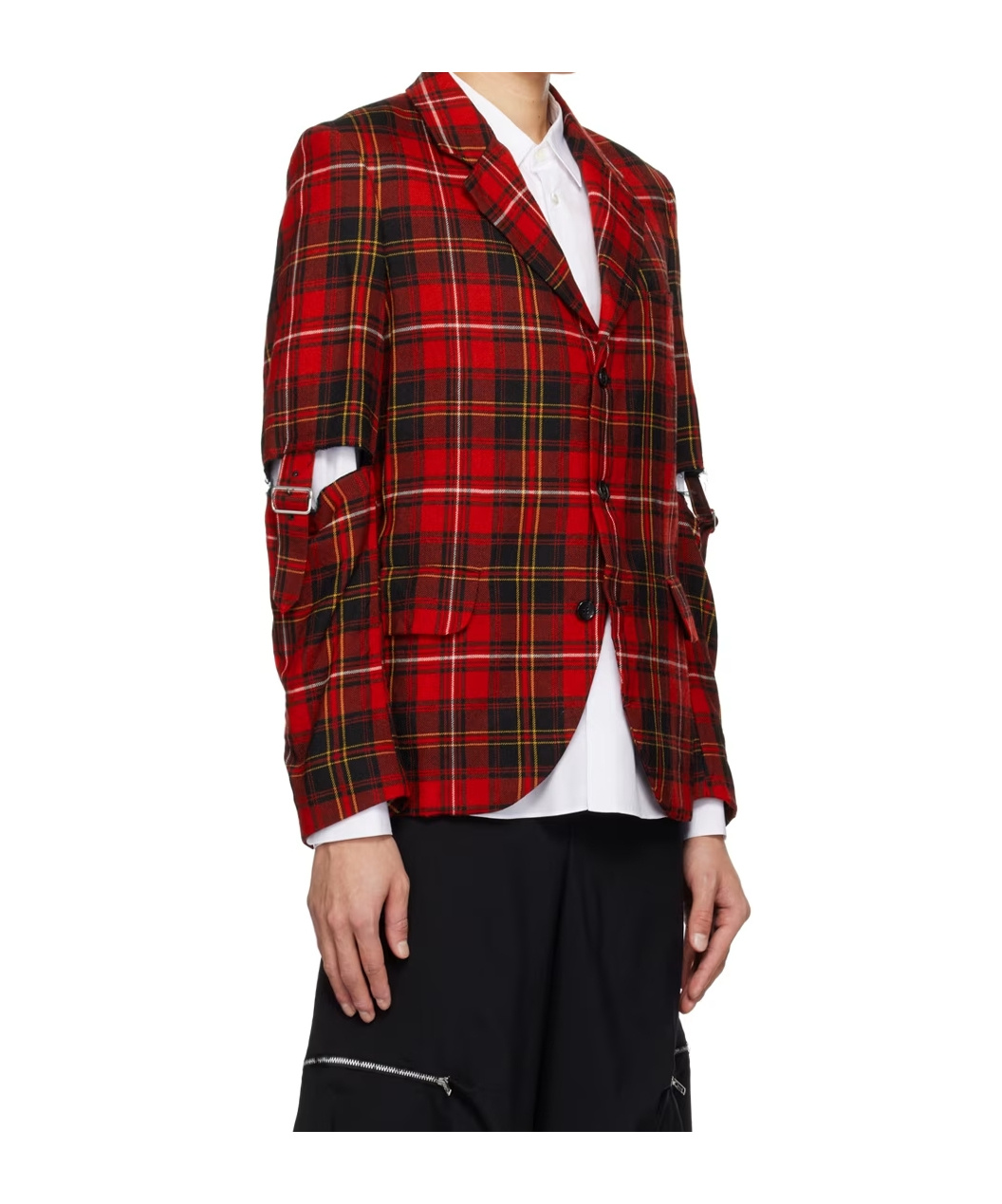 Comme Des Garçons Check Blazer In Multicolor