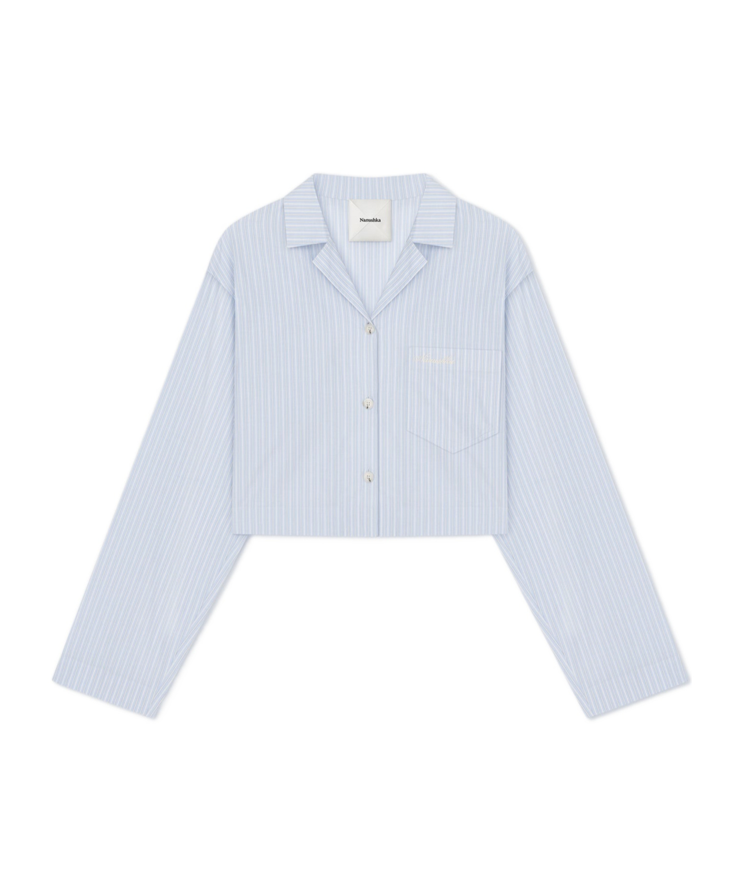 Nanushka Striped Shirt In White