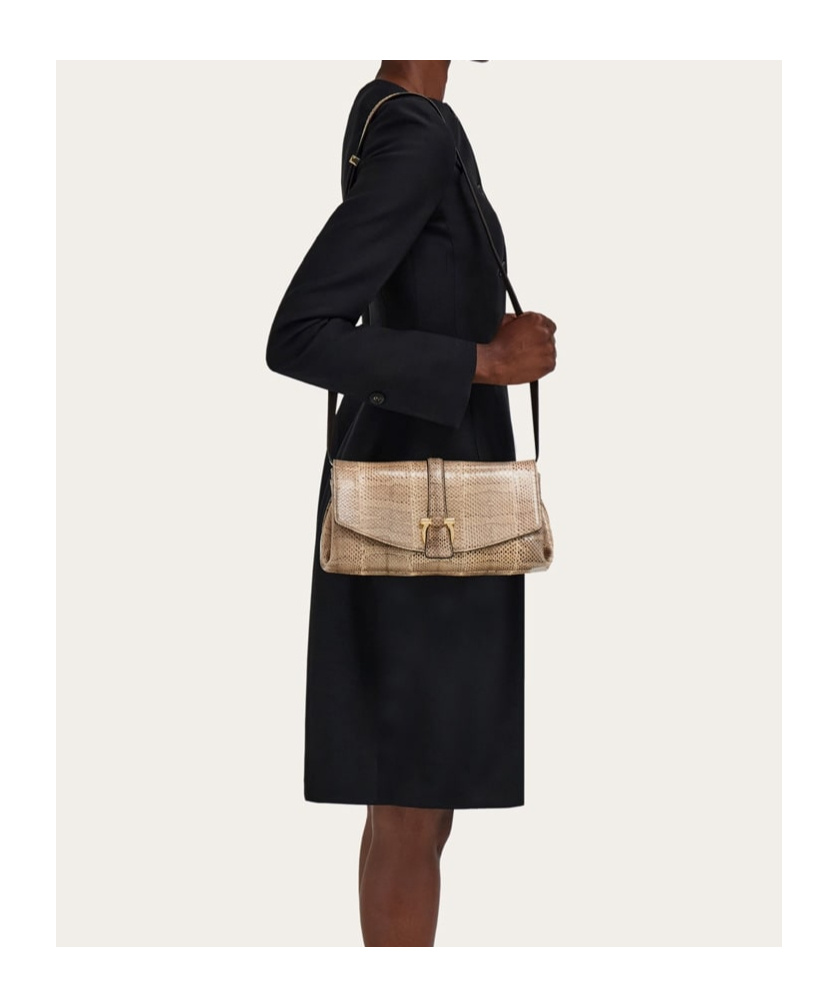 Ferragamo Front Flap Crossbody Bag (s) In Gray