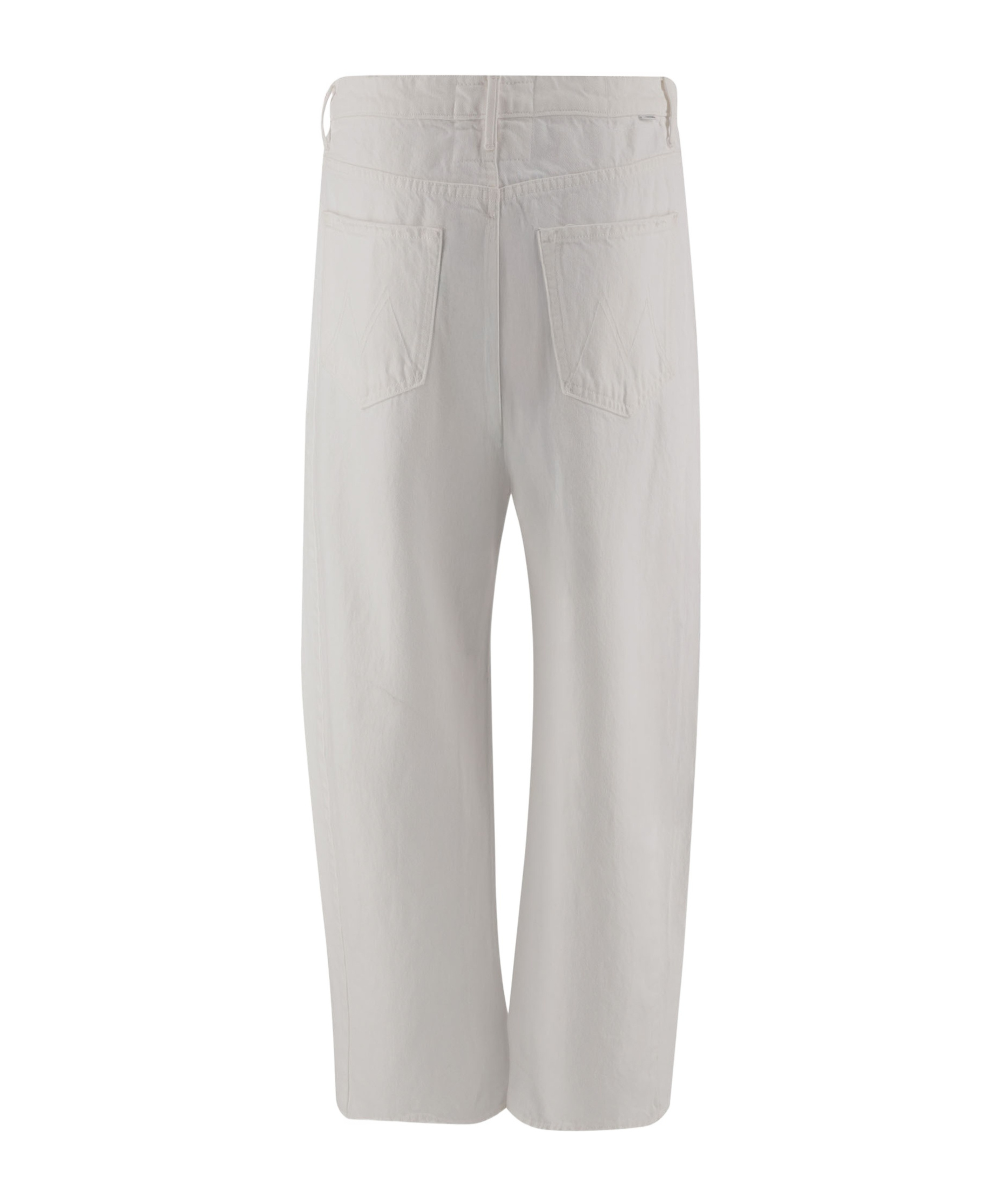 Mother Wide Leg Cotton Denim Jeans In Gray