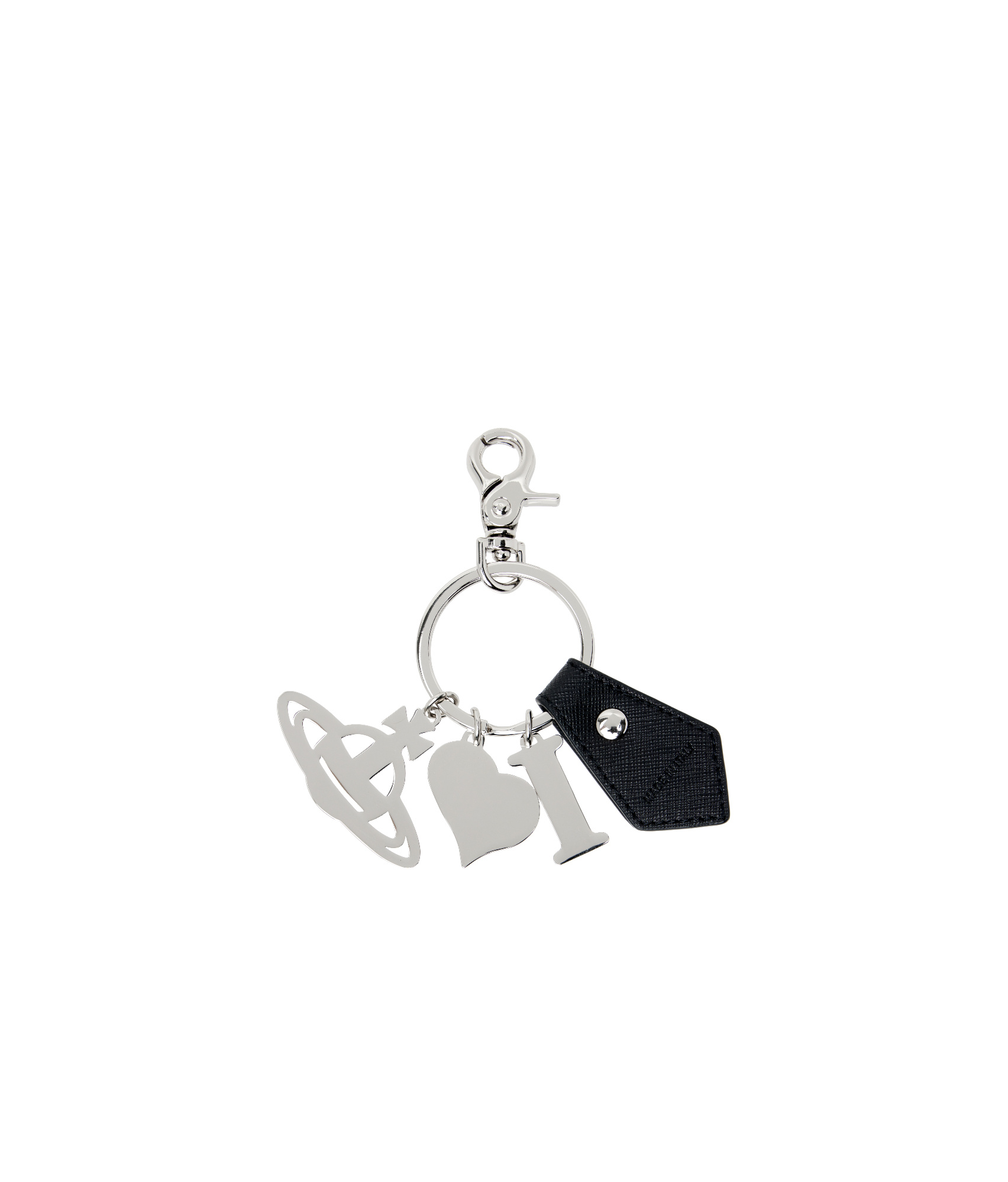 Vivienne Westwood Heart Charm Metal Keyring Accessory In Black