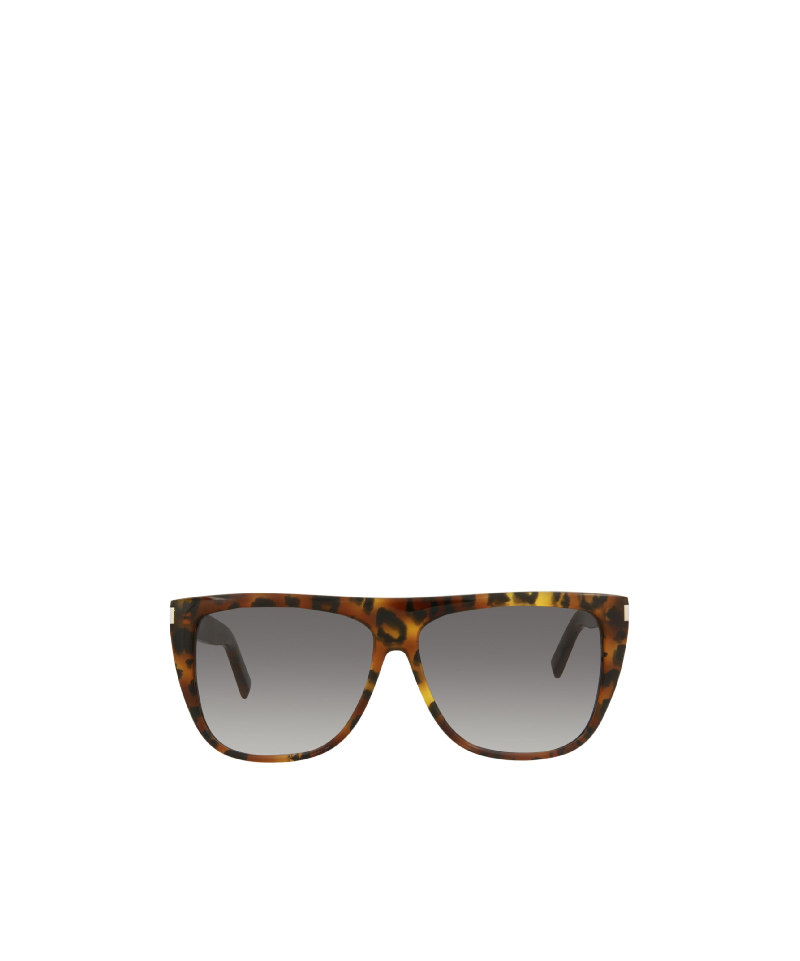 Saint Laurent Logo Sunglasses In Gray