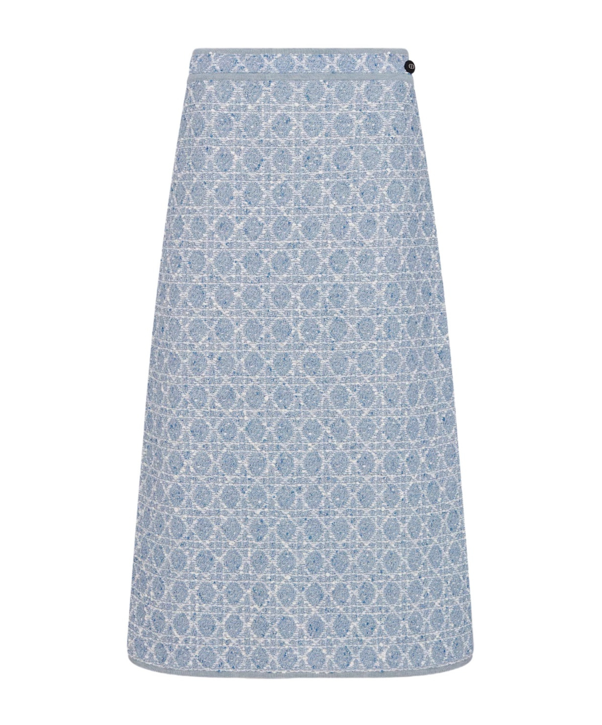 Dior Mid-length Macrocannage Straight Skirt In Blue