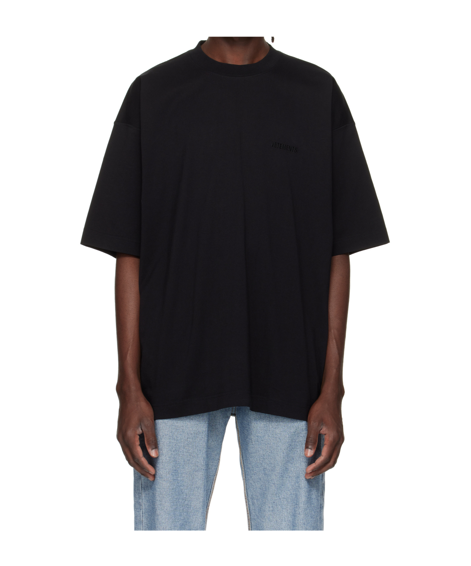 Vetements Round Neck T-shirt In Black