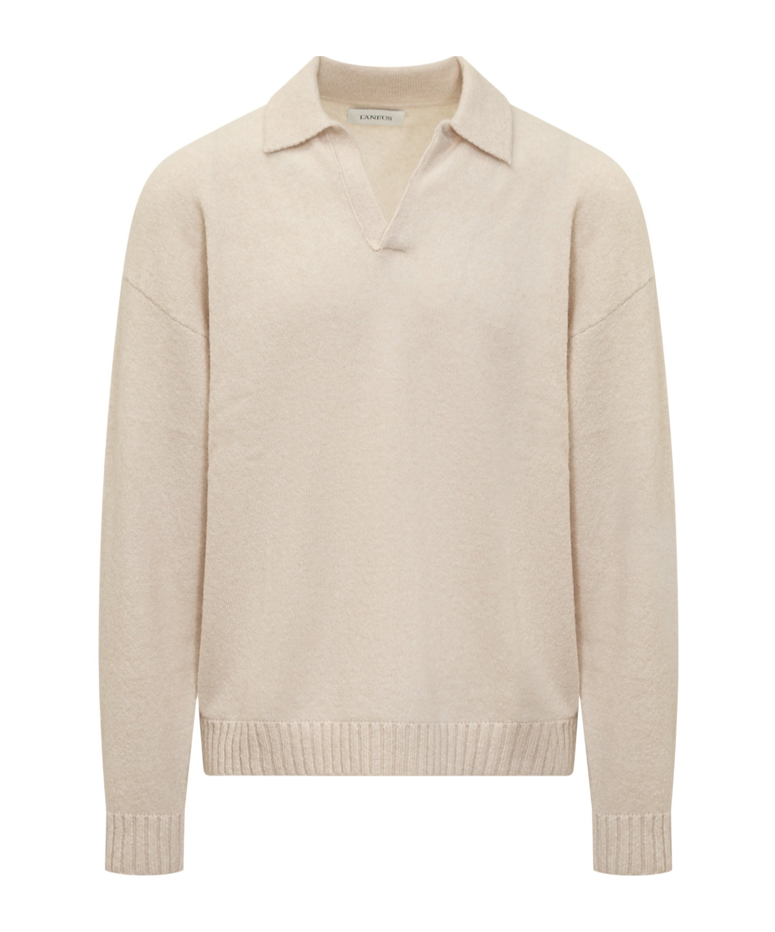 LANEUS BRUSHED-FINISH POLO SWEATER
