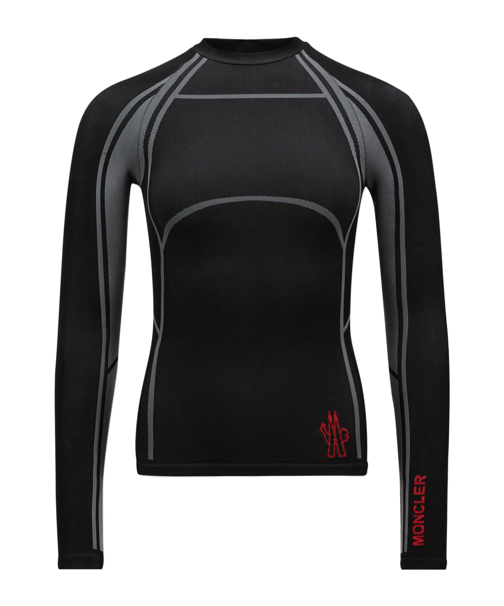 Moncler Long-sleeved T-shirt In Black