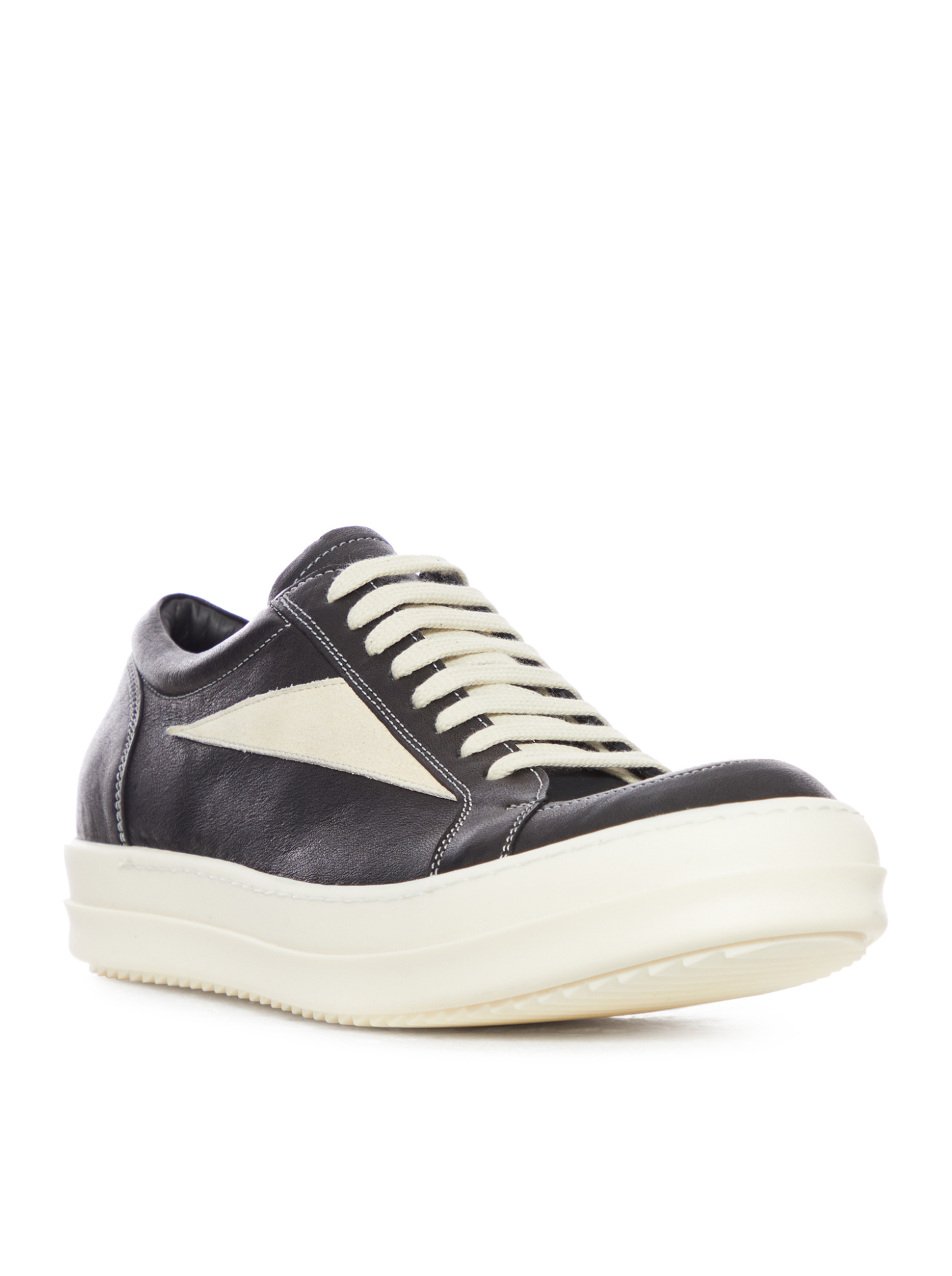 Rick Owens Vintage Sneaks Low Leather Sneakers In White