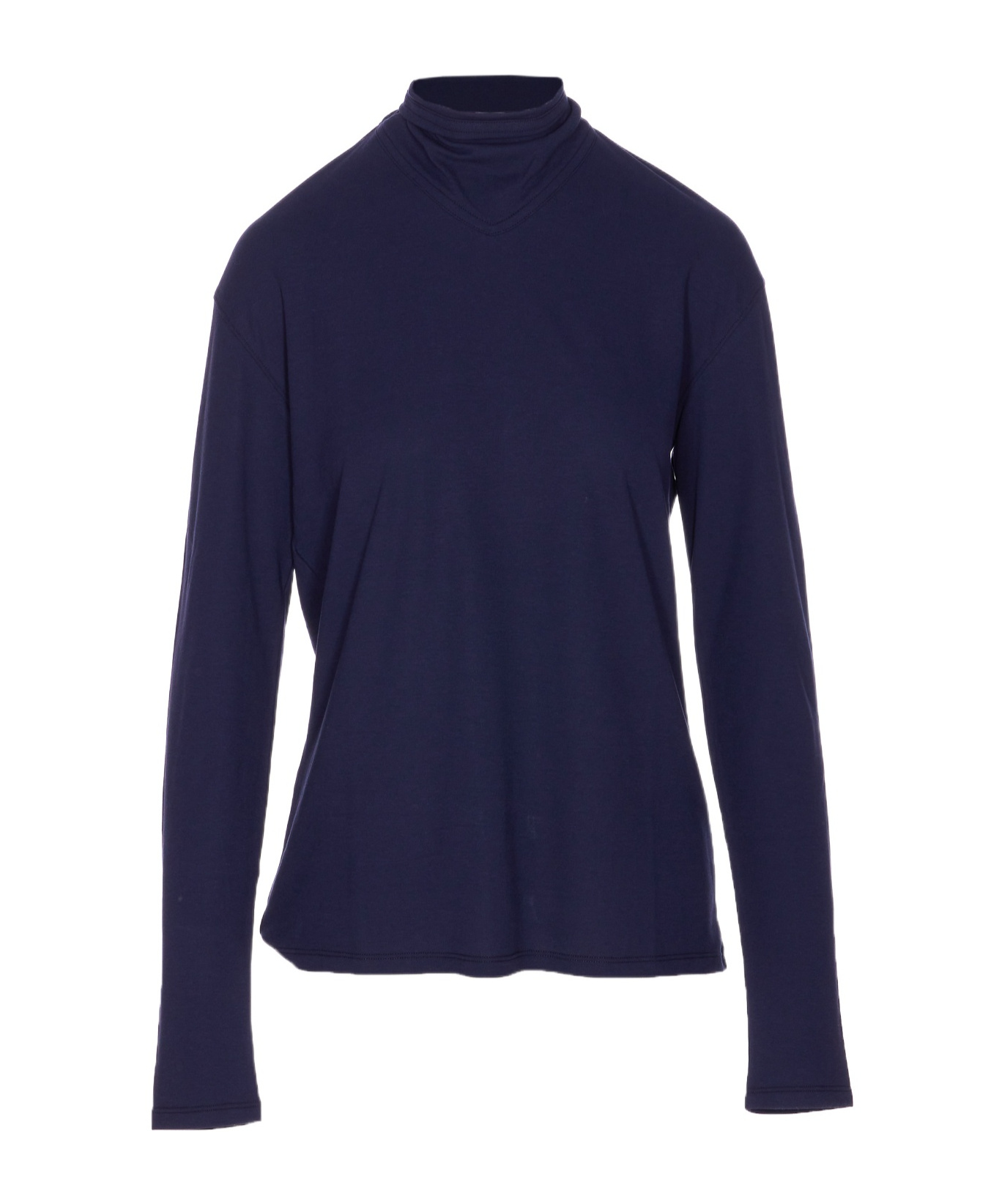 Lemaire Crewneck Foulard Top Bow In Blue