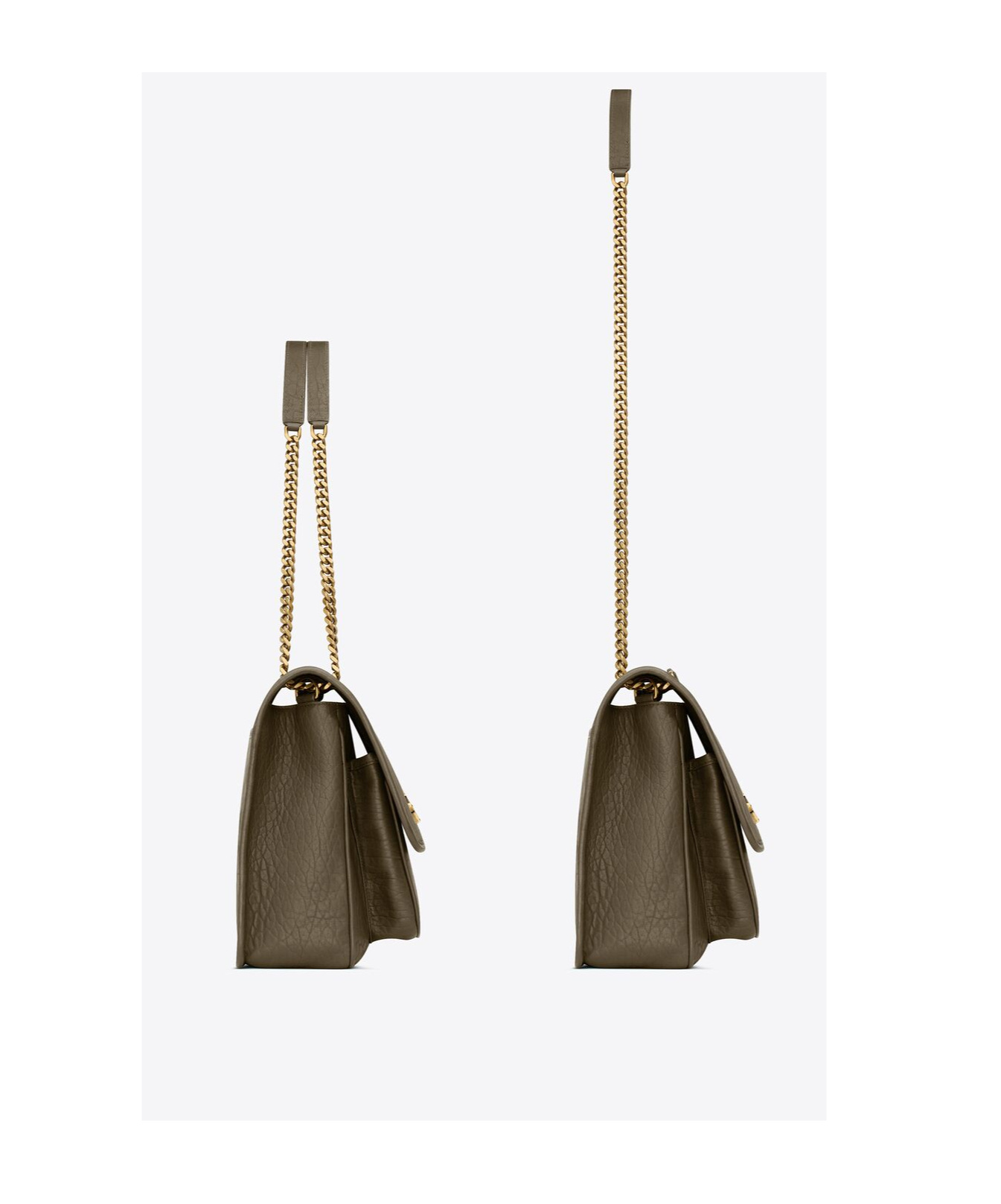 Saint Laurent Niki Large Grain Shoulder Bag In Green